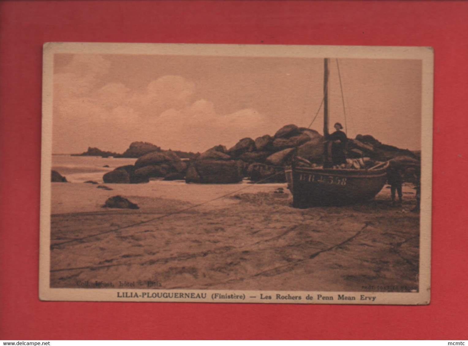 CPA - Lilia Plouguerneau -(Finistère ) - Les Rochers De Penn Mean Evry - Plouguerneau