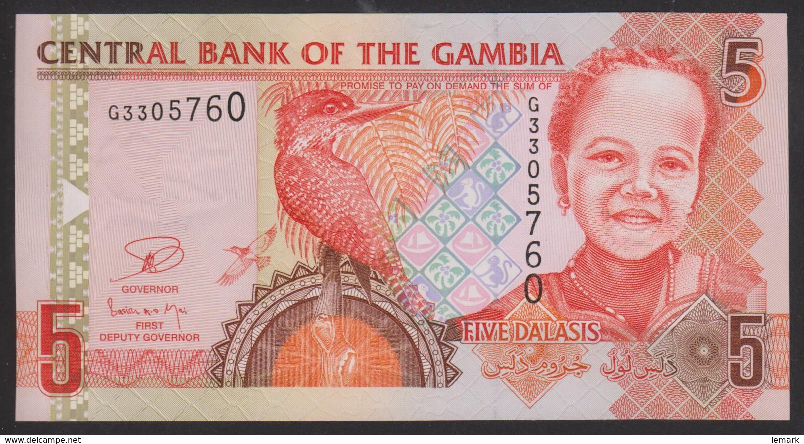 Gambia 5 Dalasis 2006-2014 P25c UNC - Gambie