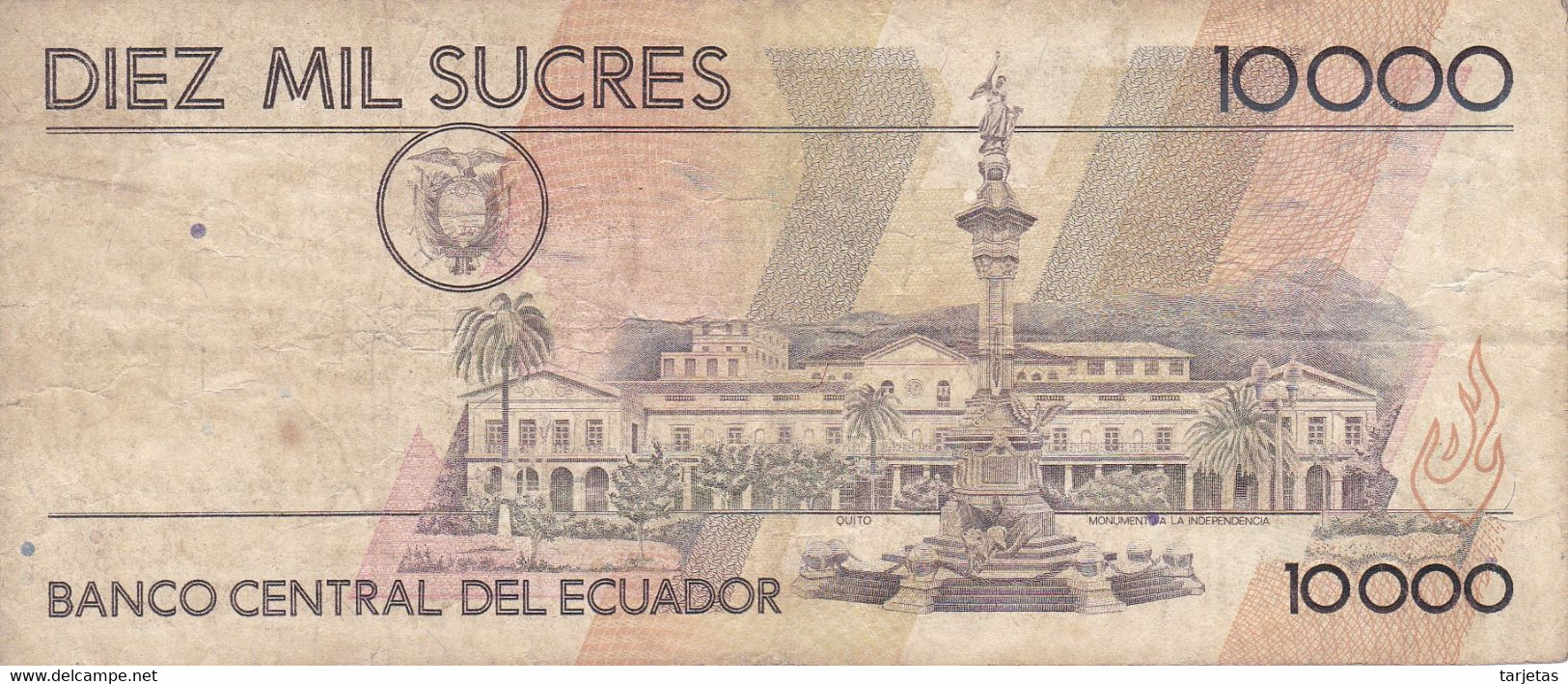 BILLETE DE ECUADOR DE 10000 SUCRES DEL 8 DE AGOSTO DEL 1995 (BANKNOTE) - Ecuador