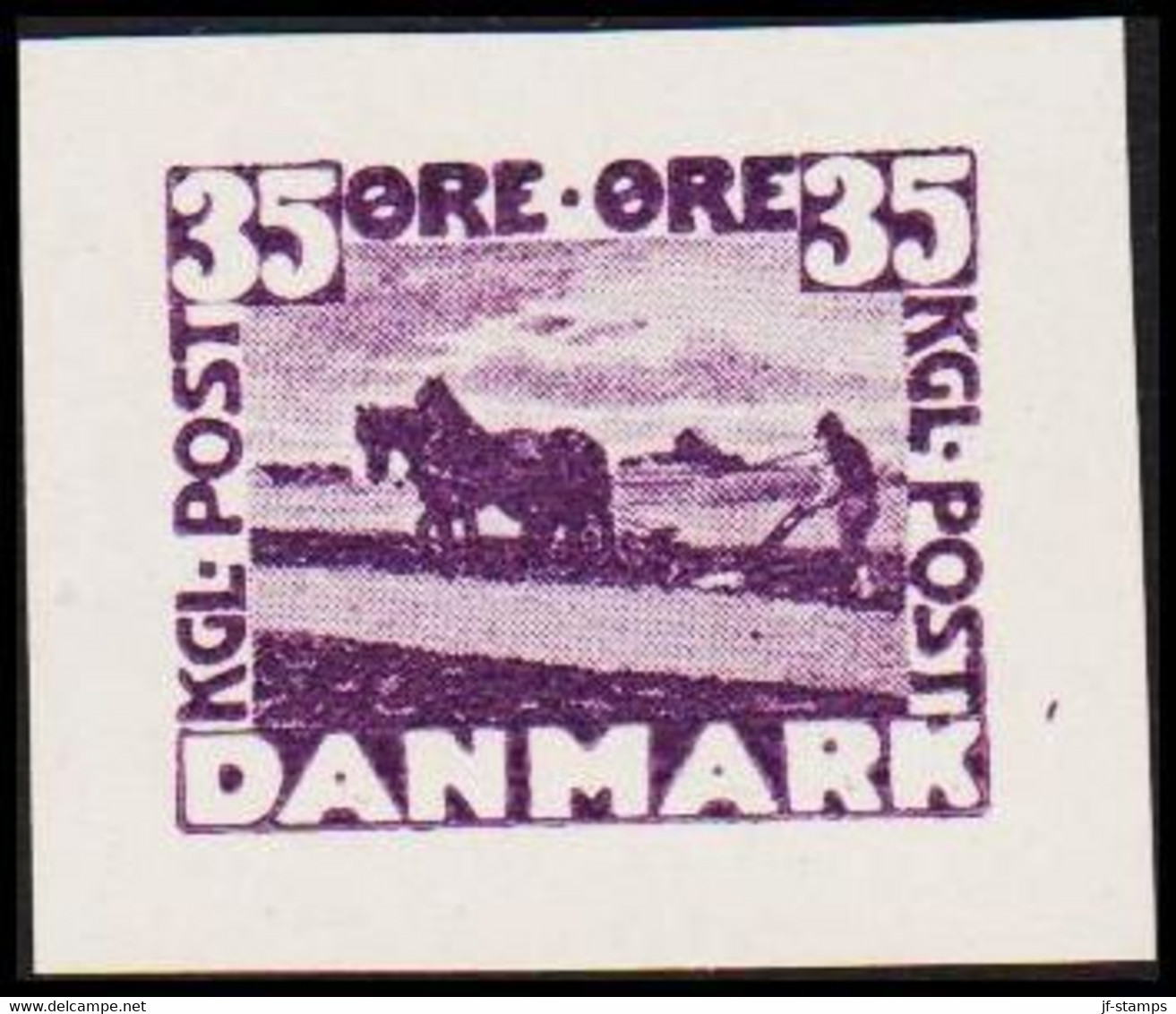 1930. DANMARK. Essay. Flovmand Med Heste. 35 øre. - JF525202 - Proeven & Herdrukken