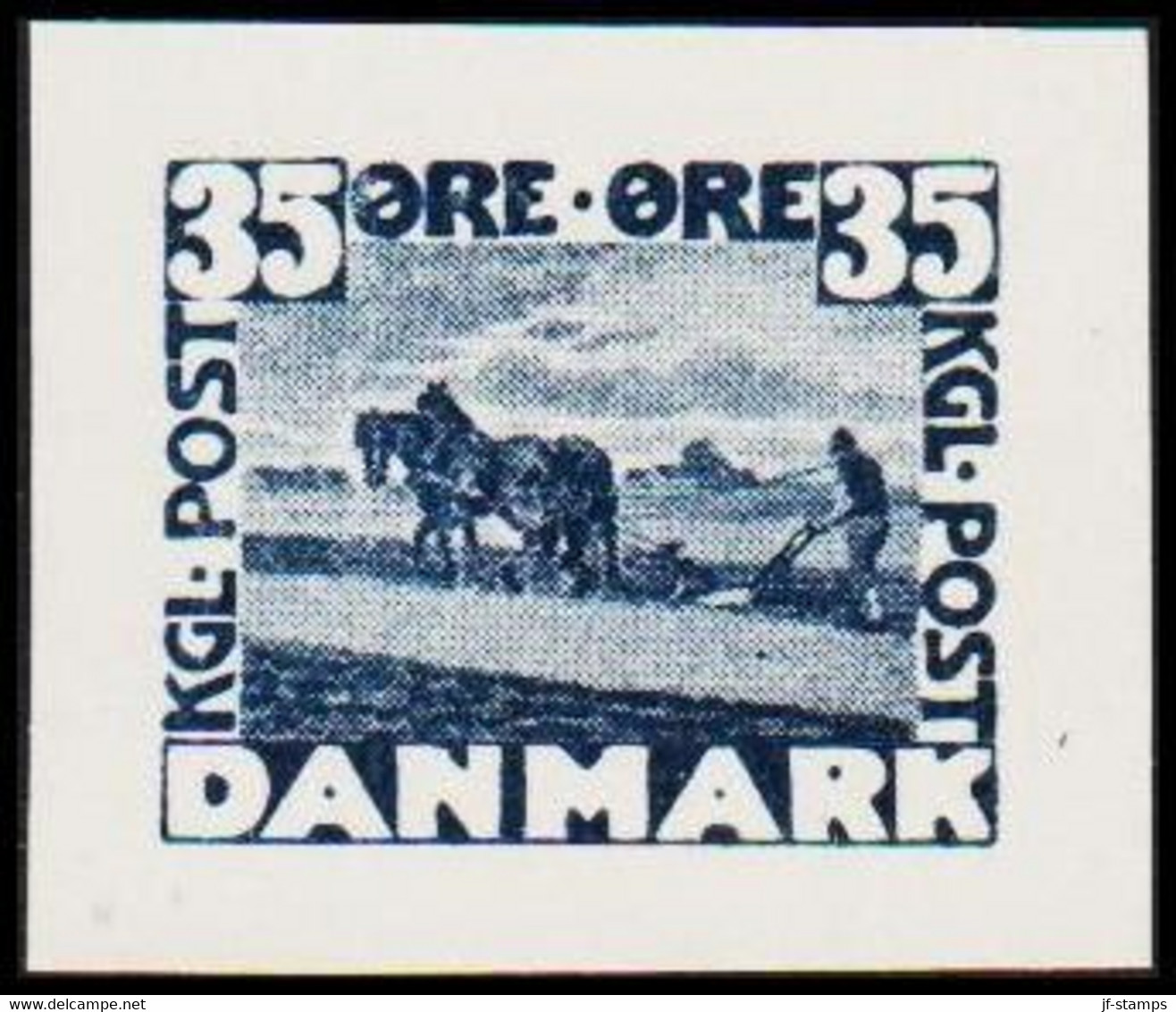 1930. DANMARK. Essay. Flovmand Med Heste. 35 øre. - JF525203 - Proeven & Herdrukken