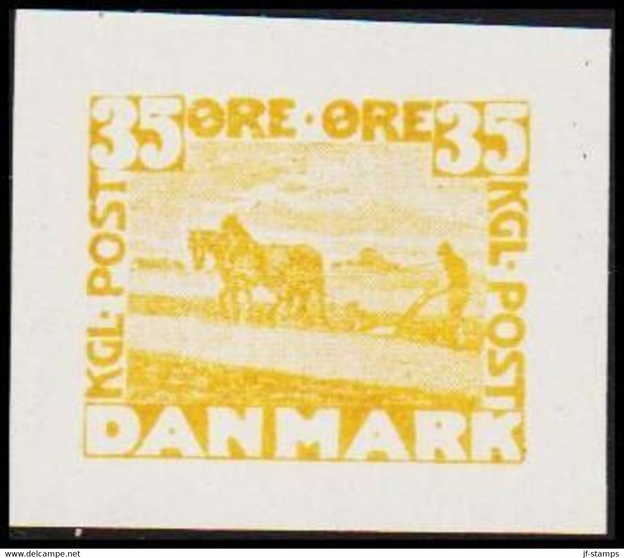 1930. DANMARK. Essay. Flovmand Med Heste. 35 øre. - JF525204 - Proeven & Herdrukken