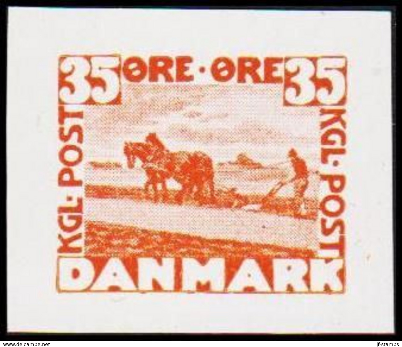 1930. DANMARK. Essay. Flovmand Med Heste. 35 øre. - JF525210 - Probe- Und Nachdrucke