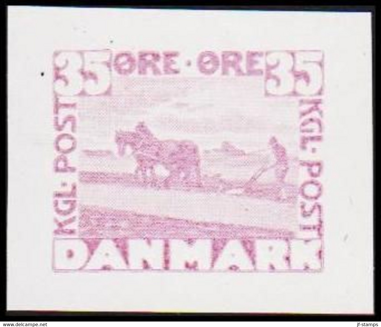 1930. DANMARK. Essay. Flovmand Med Heste. 35 øre. - JF525211 - Proeven & Herdrukken