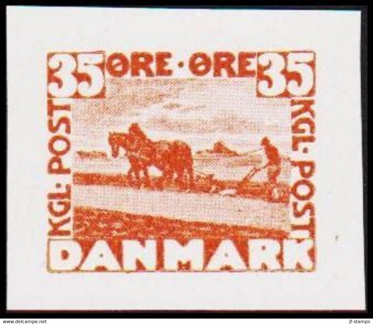 1930. DANMARK. Essay. Flovmand Med Heste. 35 øre. - JF525213 - Prove E Ristampe