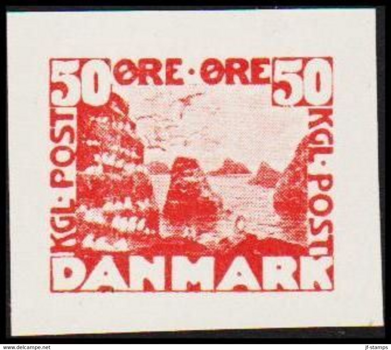 1930. DANMARK. Essay. Klipper På Færøerne. 50 øre. - JF525216 - Proofs & Reprints