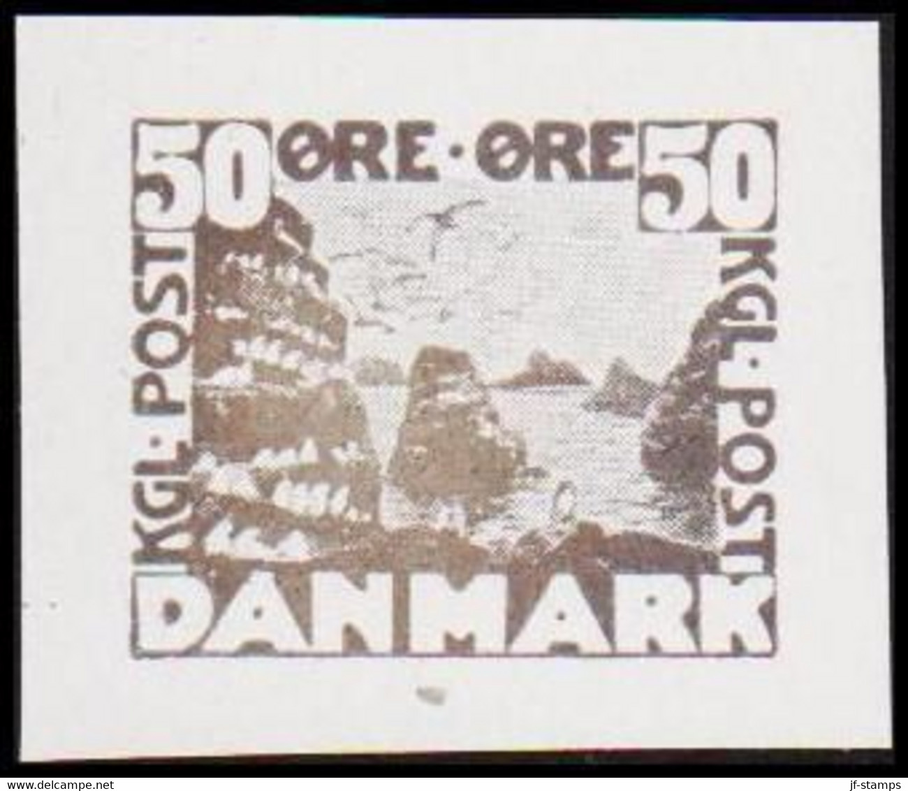 1930. DANMARK. Essay. Klipper På Færøerne. 50 øre. - JF525217 - Prove E Ristampe