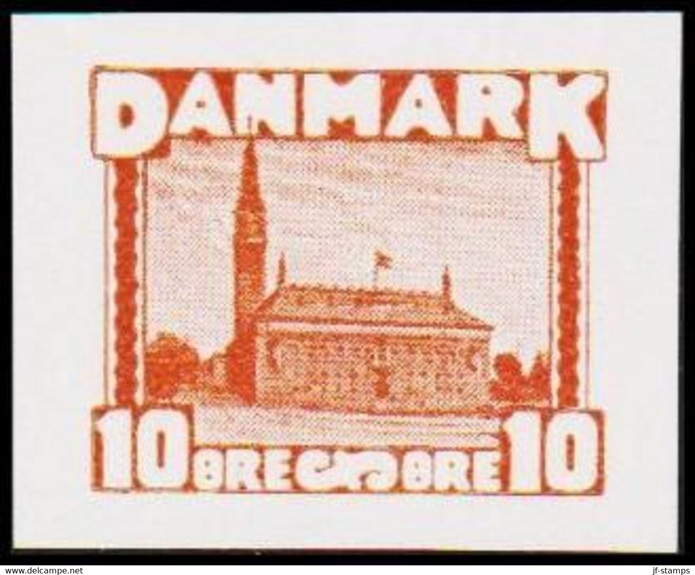 1930. DANMARK. Essay. Københavns Rådhus - City Hall. 10 øre. - JF525245 - Proofs & Reprints