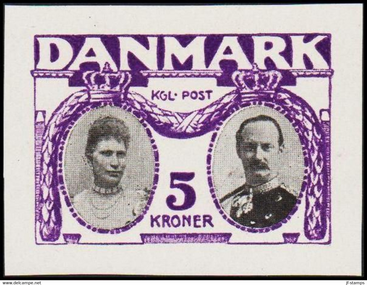 1930. DANMARK. Essay. Frederik VIII & Louise. 5 Kr. - JF525267 - Unused Stamps