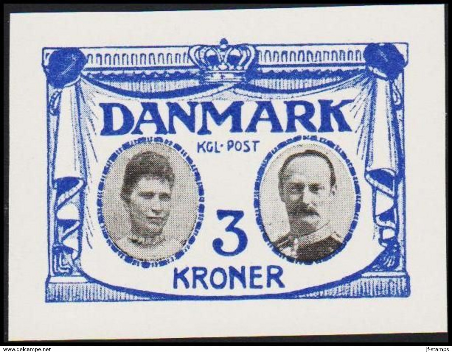 1930. DANMARK. Essay. Frederik VIII & Louise. 3 KRONER. - JF525275 - Nuovi