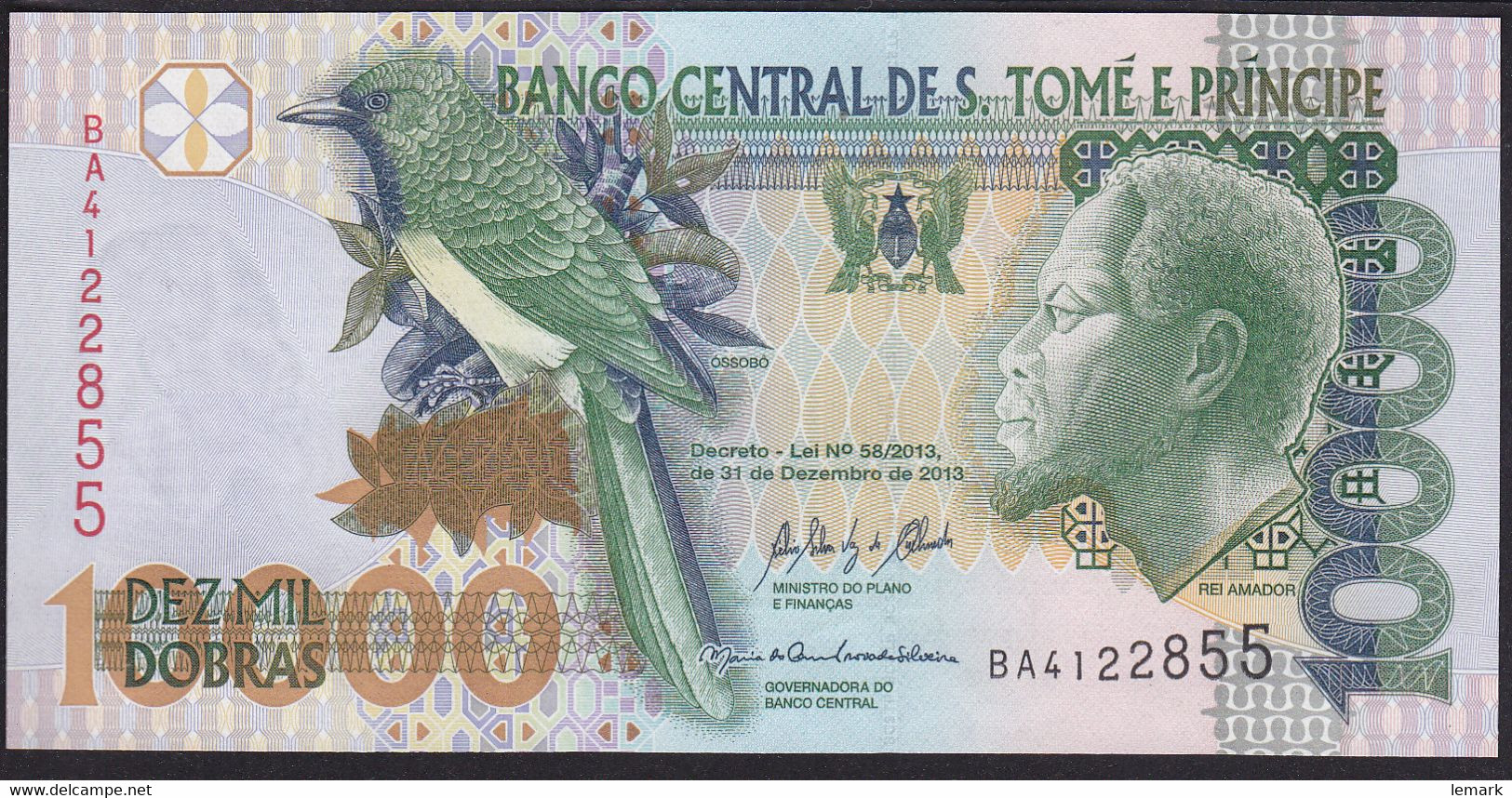 Saint Thomas Ja Price 10000 Dobras 2013 P66d UNC - Sao Tomé Et Principe