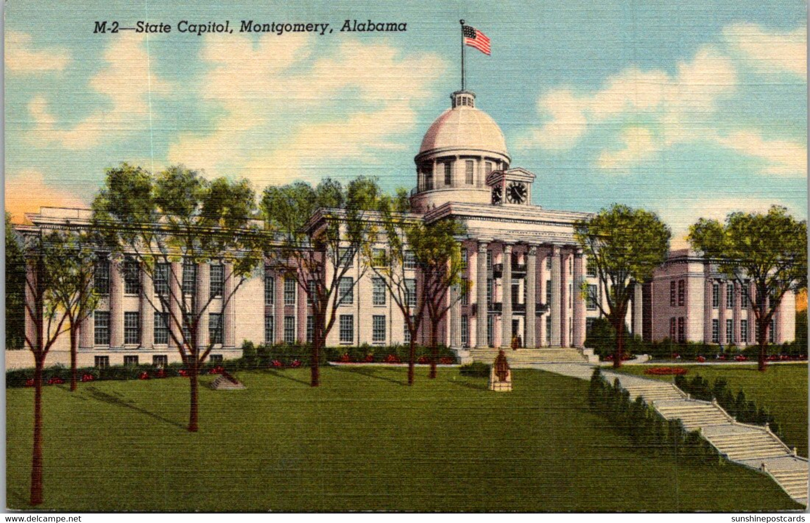 Alabama Montgomery State Capitol Building Curteich - Montgomery