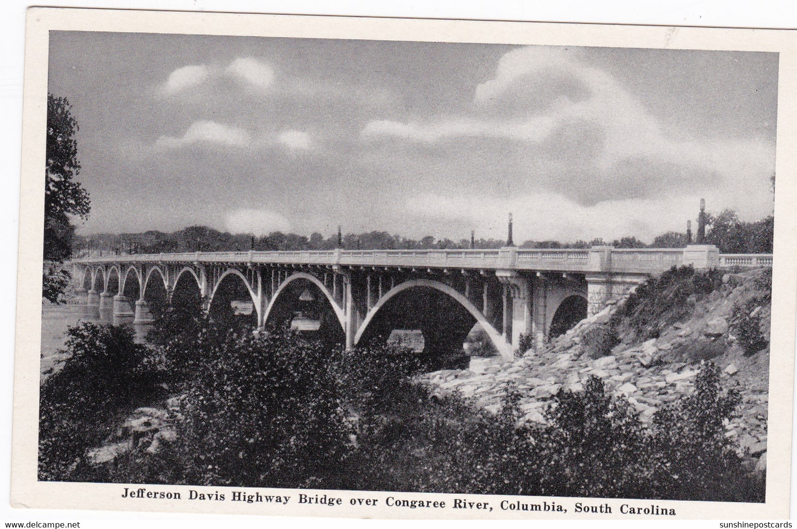 South Carolina Columbia Jefferson Davis Highway Bridge Over Congaree River - Columbia