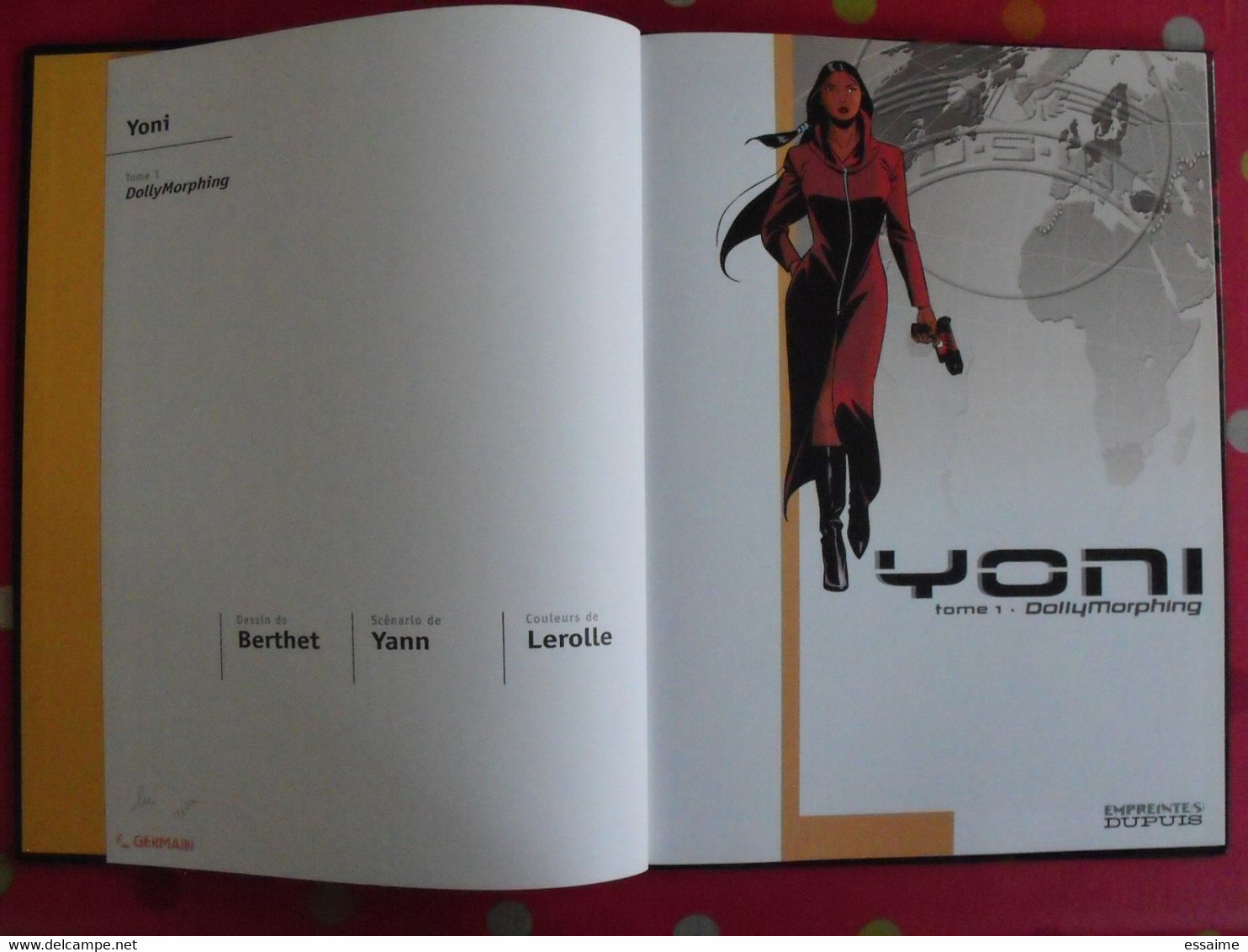 Yoni. Tome 1. Dolly Morphing. Berthet Yann. Dupuis 2004 - Berthet