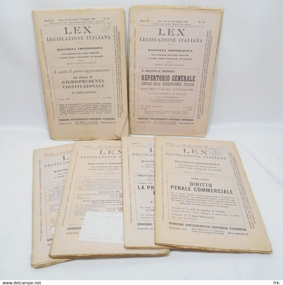 Lex Legislazione Italiana 1965 - Society, Politics & Economy