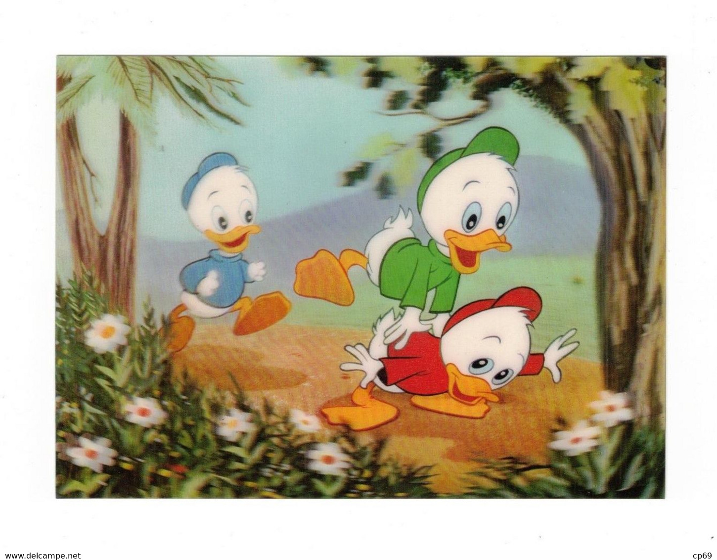 Carte 2D Walt Disney Production Donald Duck Canard Anatra Riri Fifi Loulou Tick , Trick Und Track ... PK-225 Superbe.E - Altri & Non Classificati