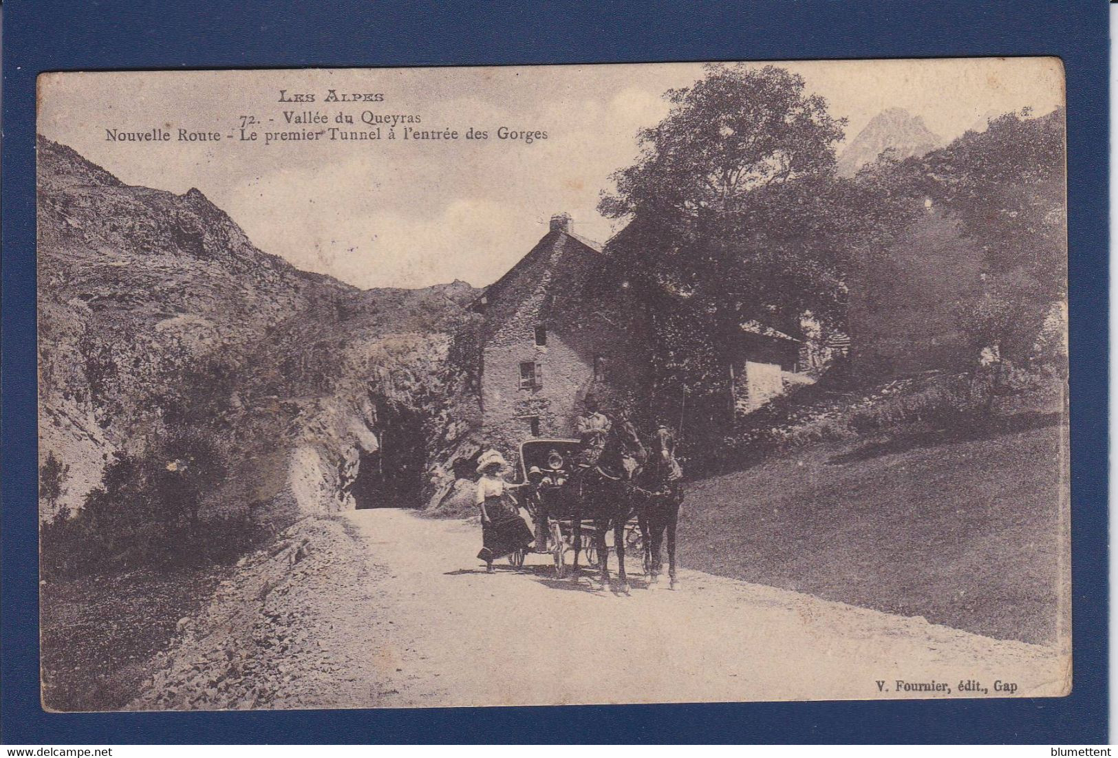 CPA [05] Hautes Alpes Attelage Circulé - Sonstige & Ohne Zuordnung