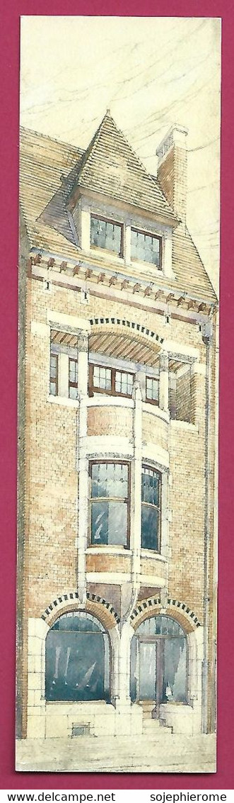Marque-page Projet De Maison Avec Re-de-chaussée Commercial 1914 Lucien François Archives D'architecture Moderne Belge - Marque-Pages