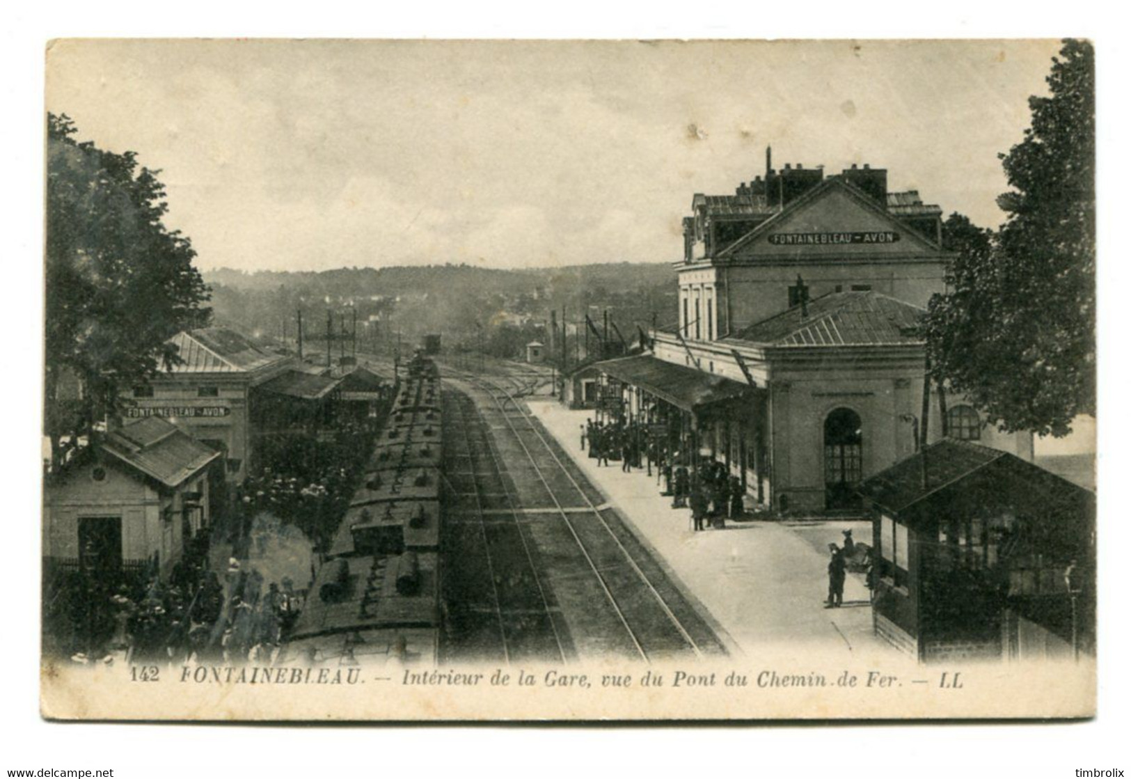 FONTAINEBLEAU (77)  -  Lot De 5 Cartes-postales Animée Dont Gare, Rue Grande, Chasse à Courre . . . . . . - Fontainebleau