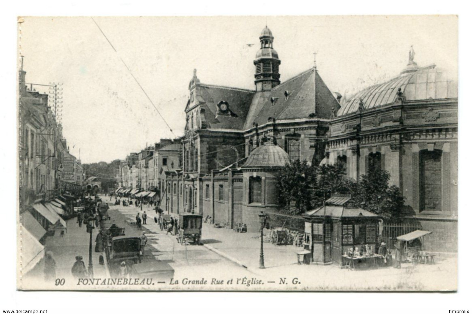 FONTAINEBLEAU (77)  -  Lot De 5 Cartes-postales Animée Dont Gare, Rue Grande, Chasse à Courre . . . . . . - Fontainebleau