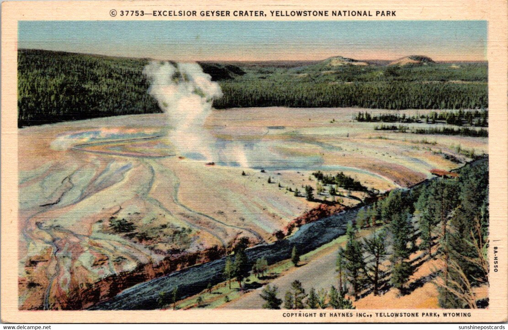 Yellowstone National Park Excelsior Geyser Crater Curteich - USA National Parks