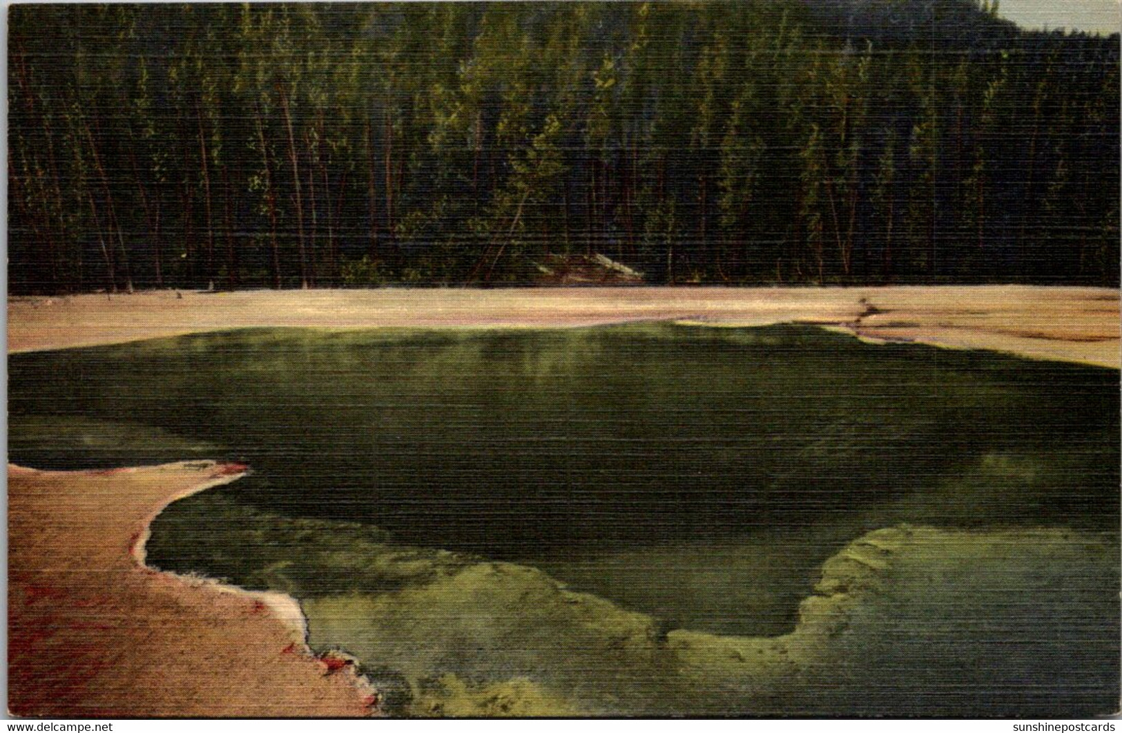 Yellowstone National Park Emerald Pool Black Sand Basin Curteich - USA National Parks