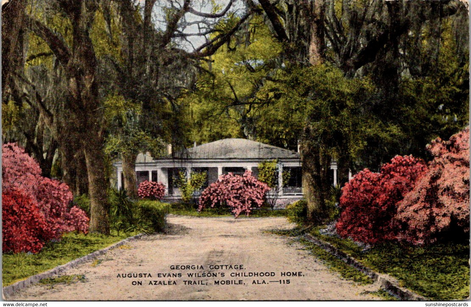 Alabama Mobile Azalea Hill Georgia Cottage Augusta Evans Wilson's Childhood Home - Mobile