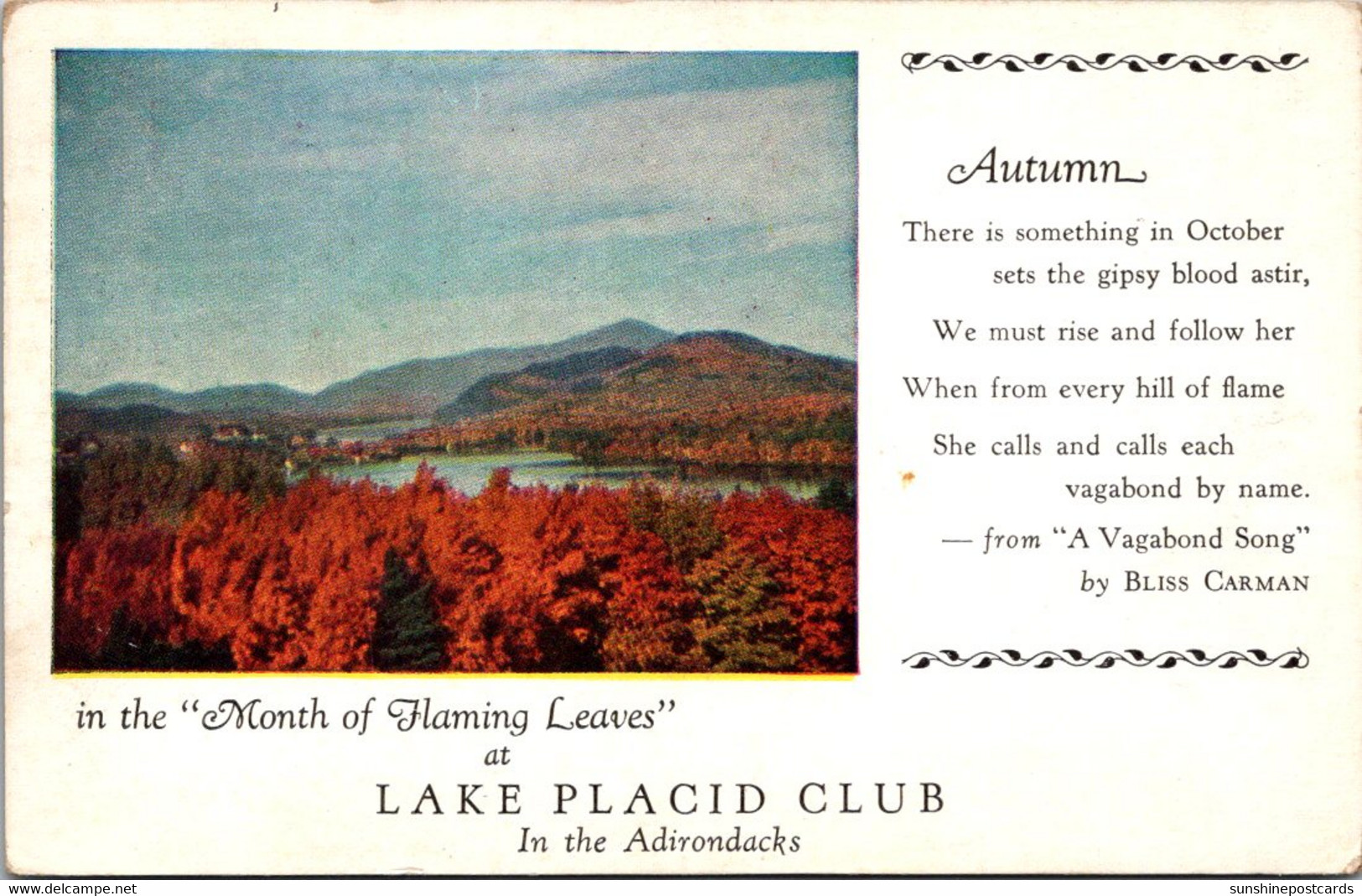 New York Adirondacks Lake Placid Club In Autumn 1939 - Adirondack