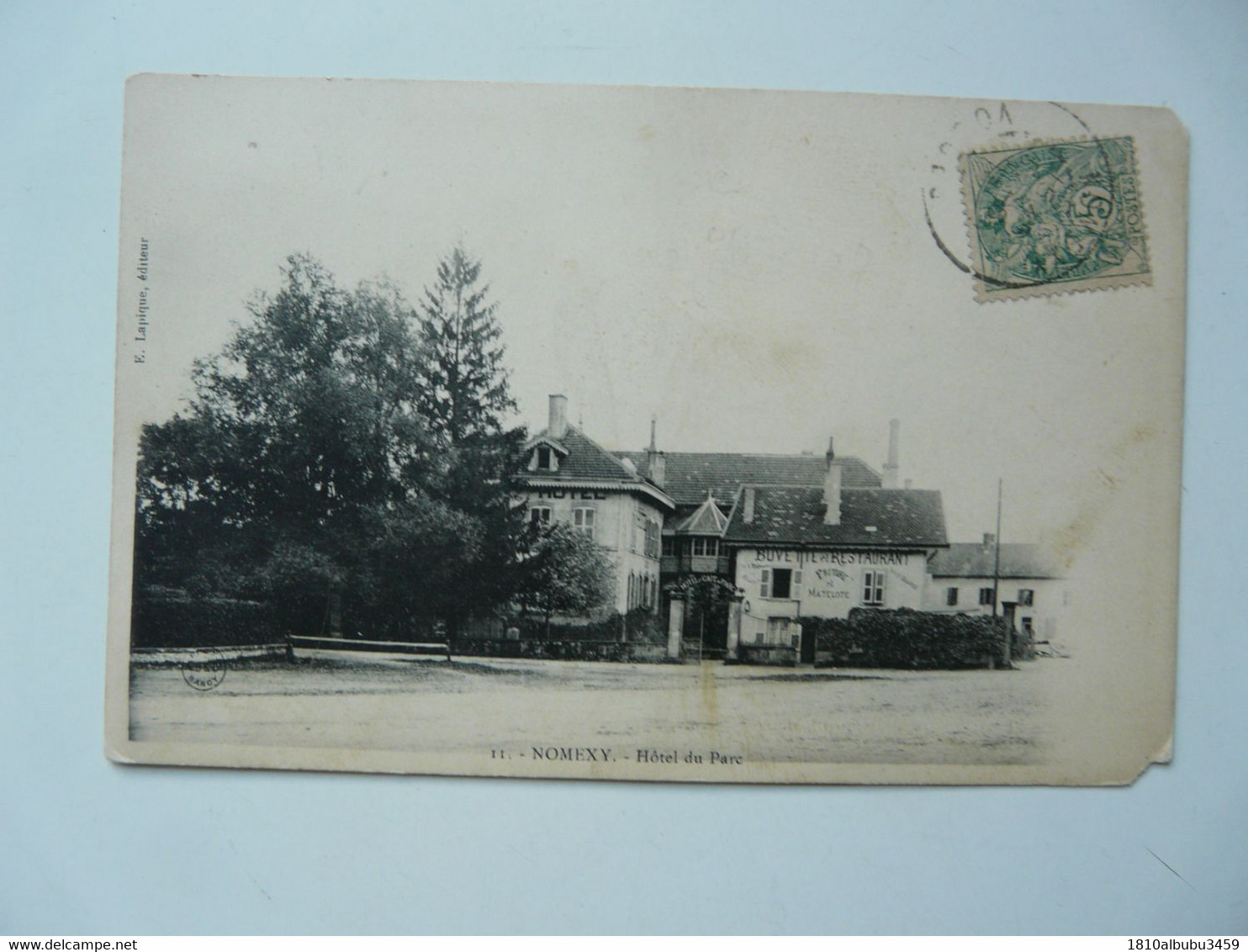 RARE - CPA 88 VOSGES - NOMEXY : Hôtel Du Parc - Buvette Et Restaurant - Friture Et Matelote - Nomexy