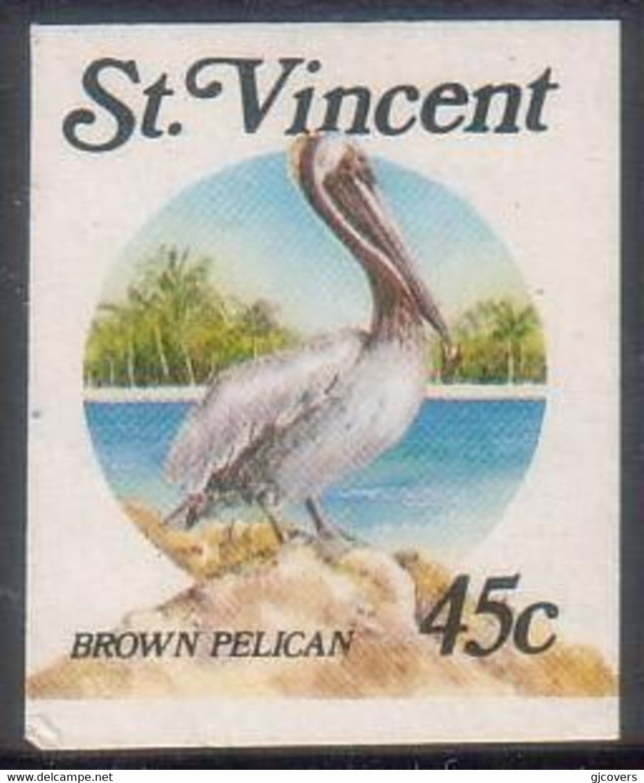 St Vincent Pelican Bird IMPERF - Pelicans