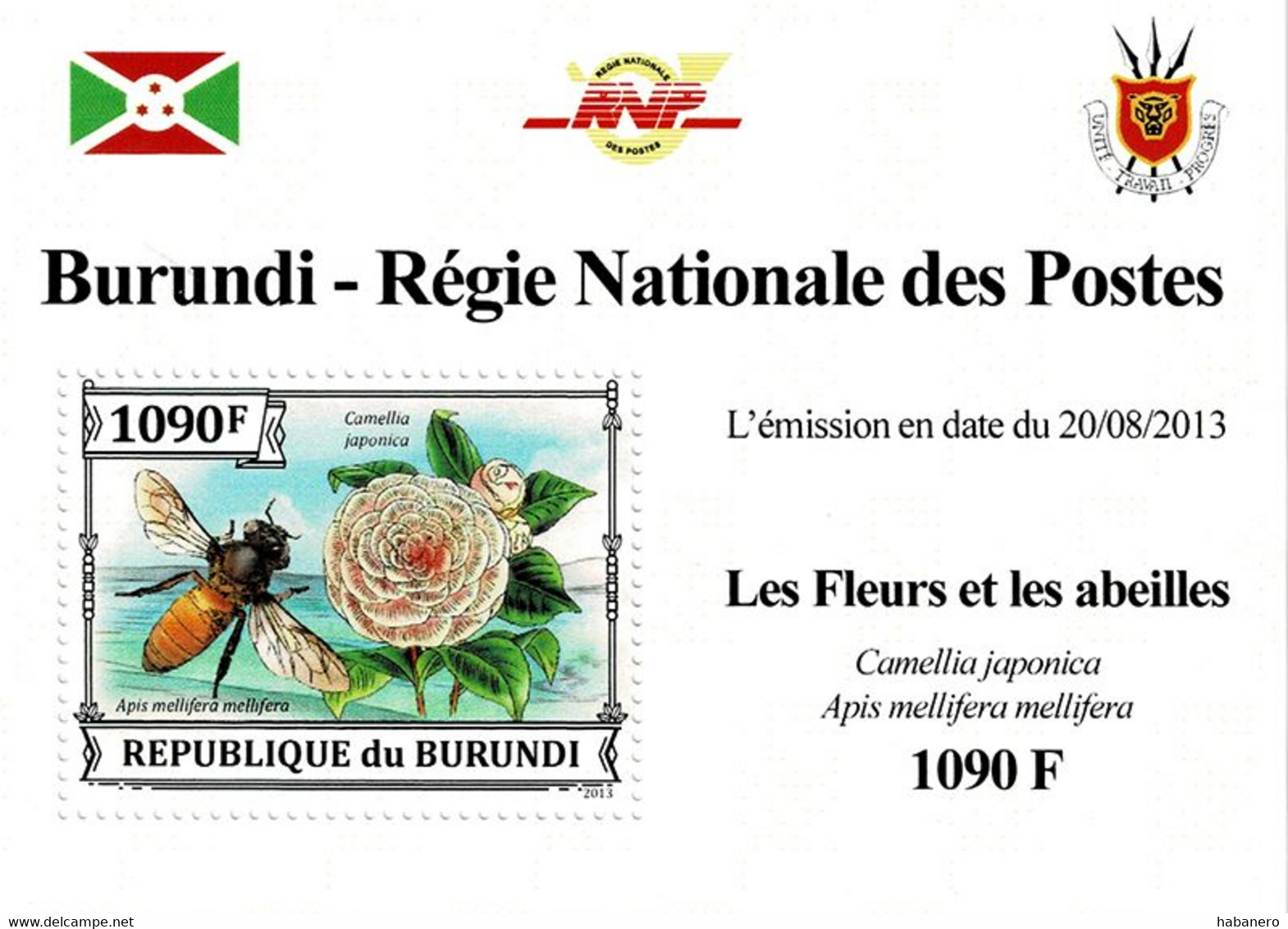 BURUNDI 2013 Mi 3288A EUROPEAN DARK BEE MINT MINIATURE SHEET ** - Blocchi & Foglietti