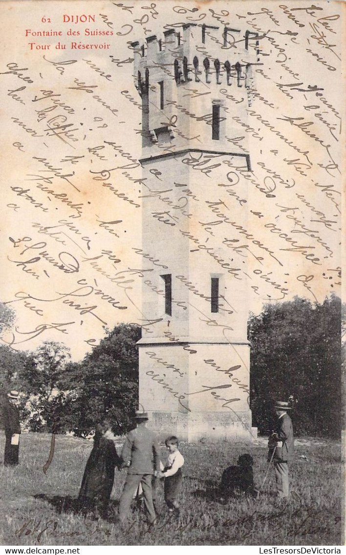 CPA - 21 - DIJON - Fontaine Des Suisses - Tour Du Réservoir - Animation - Ronde Parents Enfant - Dijon