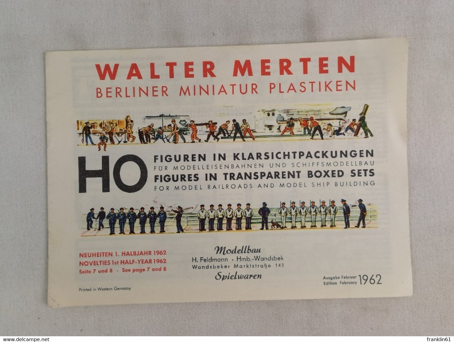 Walter Merten. Berliner Miniatur Plastiken. Ausgabe Februar 1962. - Autres & Non Classés