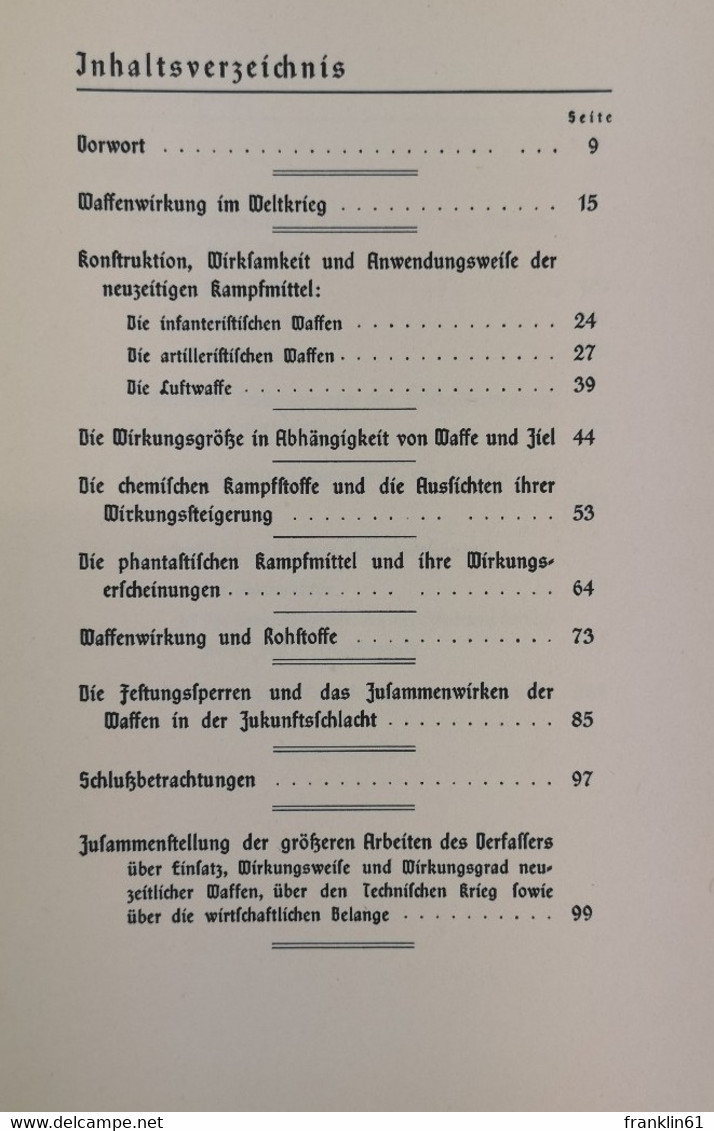 Der Technische Krieg. II. Band. - Polizie & Militari