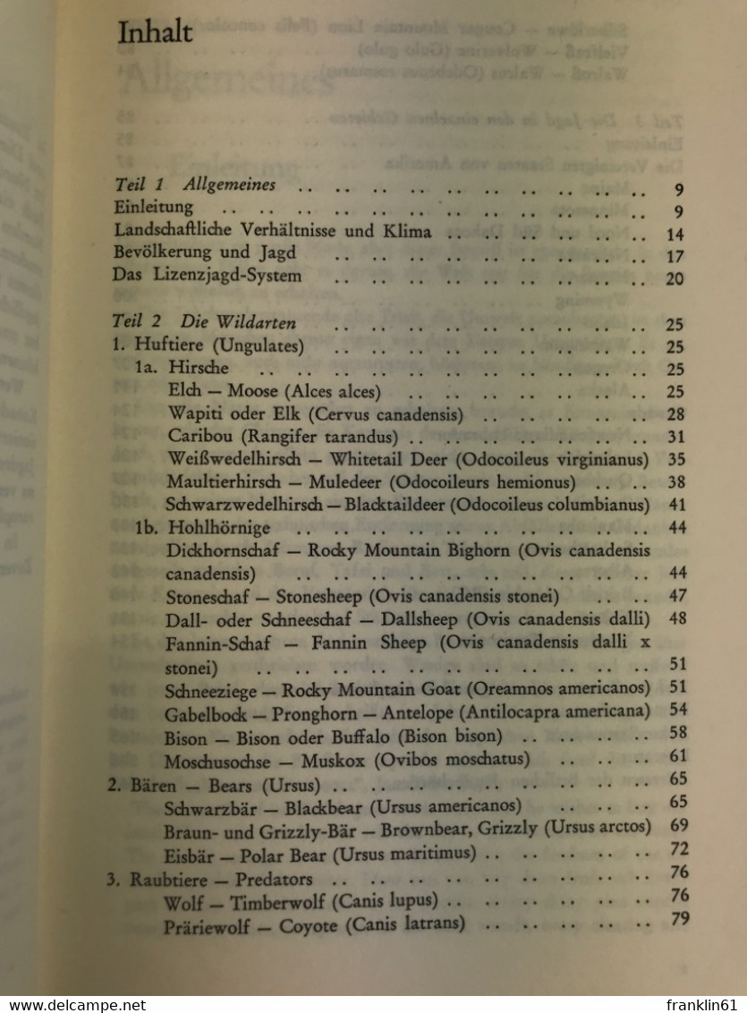 Jagd Und Wildschutz Im Norden Amerikas : Nördl. USA, Canada, Alaska. - Other & Unclassified