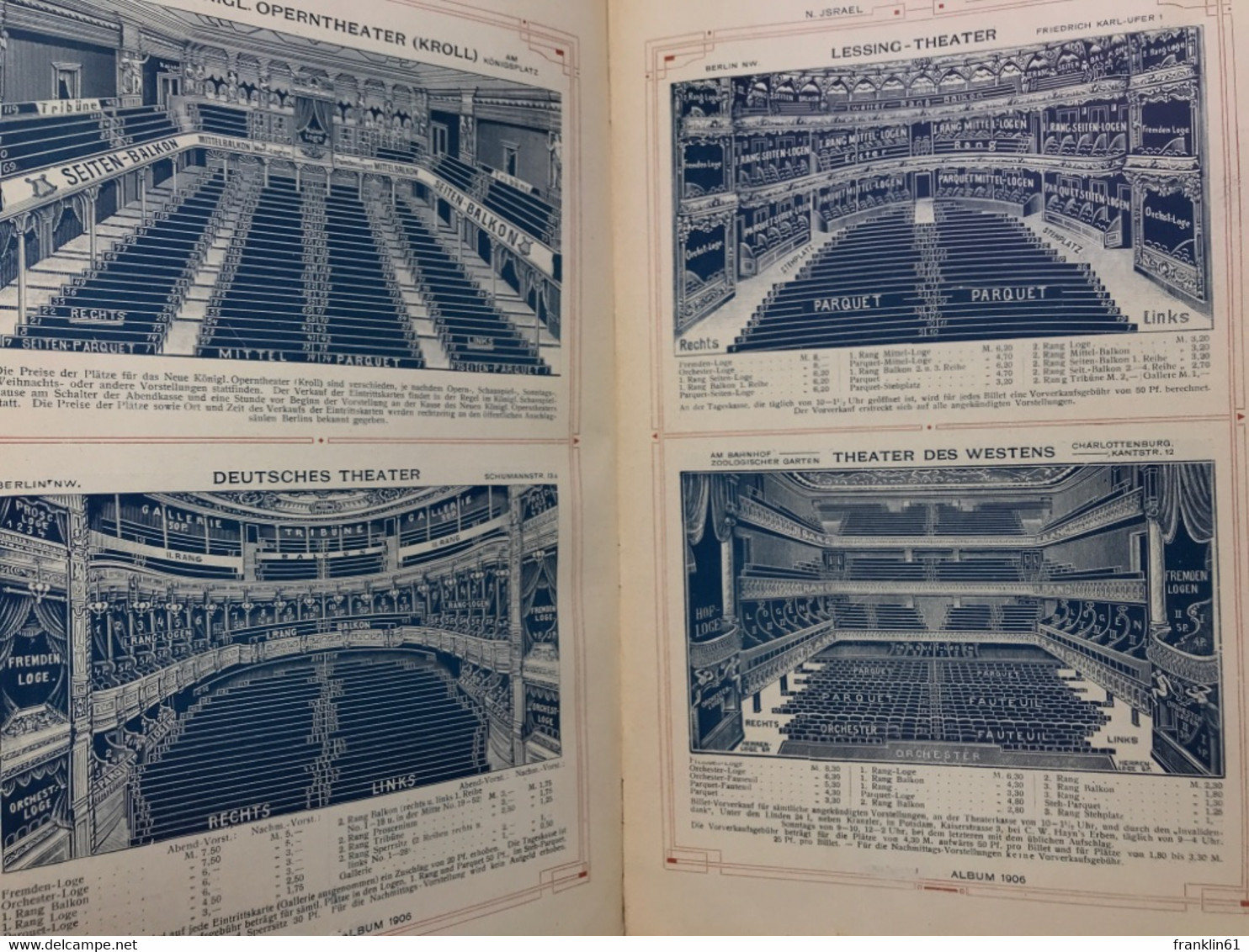 Album 1906: Das Theater. Kaufhaus N. Israel, Berlin C.