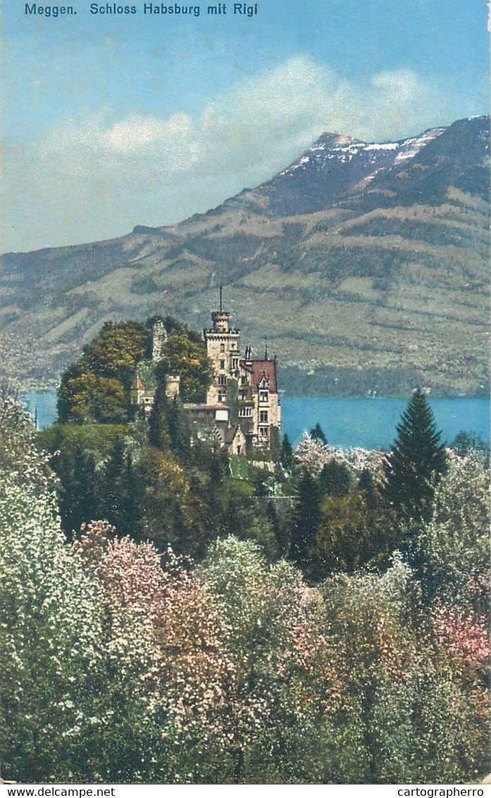 Meggen Schloss Hasburg Mit Rigi - Meggen