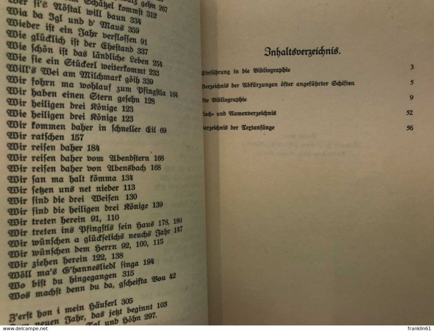 Bibliographie Des Volksliedes Im Nordöstlichen Altbayern. - Muziek