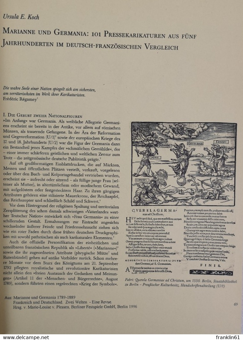 Marianne Und Germania 1789-1889.  Frankreich Und Deutschland. Zwei Welten - Eine Revue. - Theater & Tanz