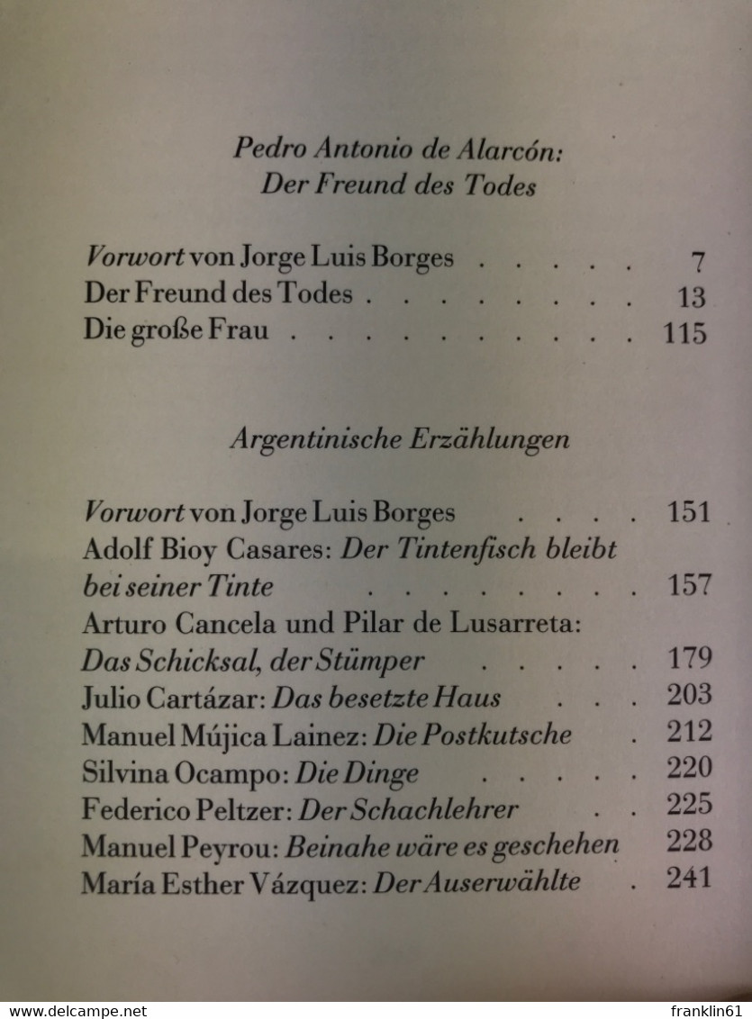 Die Meisterwerke Der Phantastischen Weltliteratur. Pedro Antonio De Alarcón. Der Freund Des Todes. Argentinisc - Fantascienza