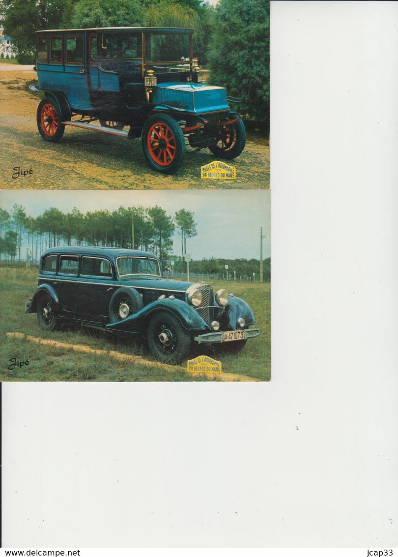 MUSEE DE L AUTOMOBILE DU MANS  -  LOT DE 8 CARTES  - - PKW