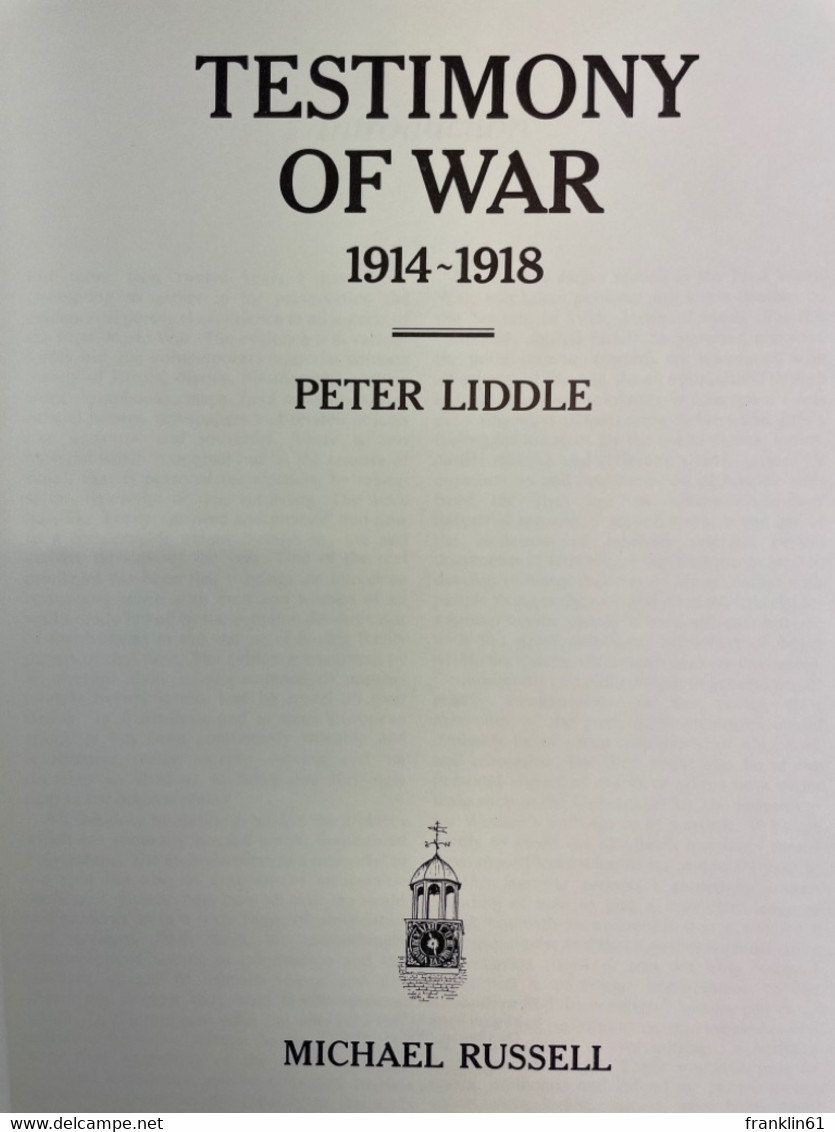Testimony Of War, 1914-18. - 5. World Wars