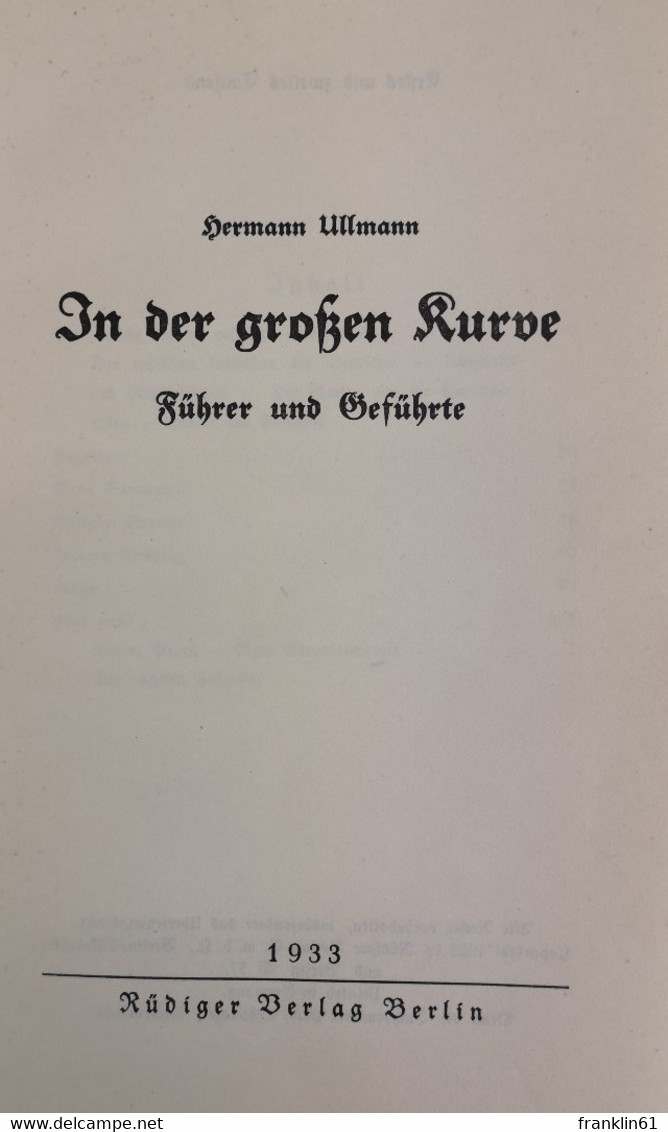 In Der Großen Kurve. Führer Und Geführte. - Police & Militaire