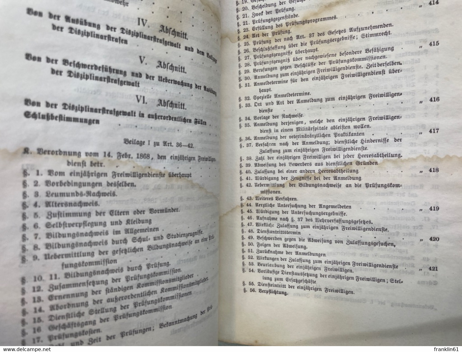 Gesetz vom 30.Januar 1868, die Wehrverfassung betreffend, mit Erläuterungen.