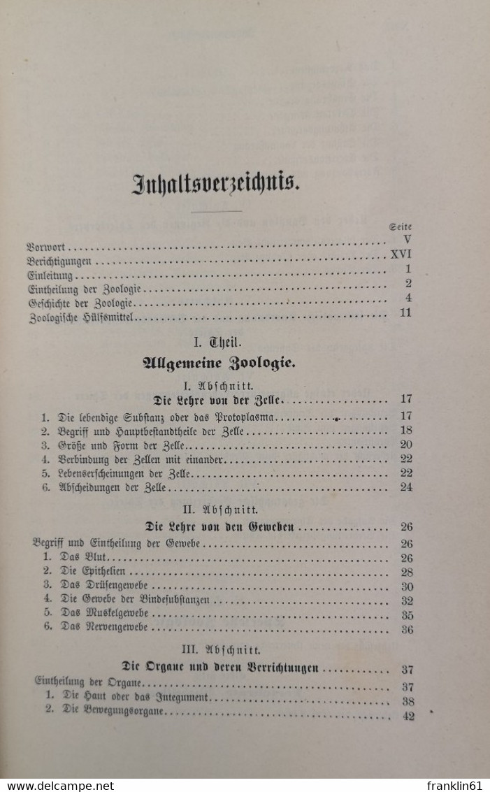 Synopsis Der Drei Naturreiche. Thierkunde. Ein Handbuch Für Höhere Lehranstalten. Erster Theil. Zoologie. Erst - Léxicos