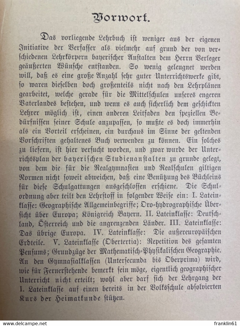 Geographie Für Bayerische Mittelschulen. - Schoolboeken