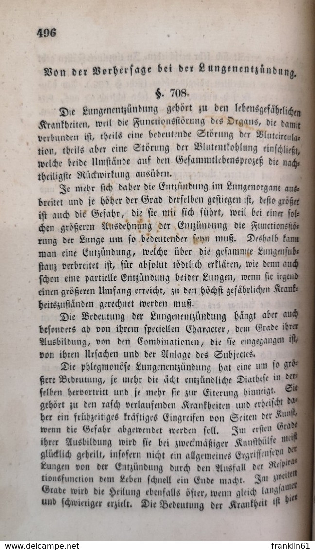 Die Lehre Von Den Entzündungen Nach Dem Jetzigen Standpunkte Der Medicinischen Erfahrung - Gezondheid & Medicijnen