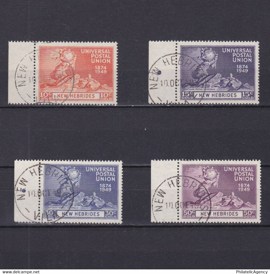 NEW HEBRIDES 1949, SG #64-67, UPU, Used - Usados