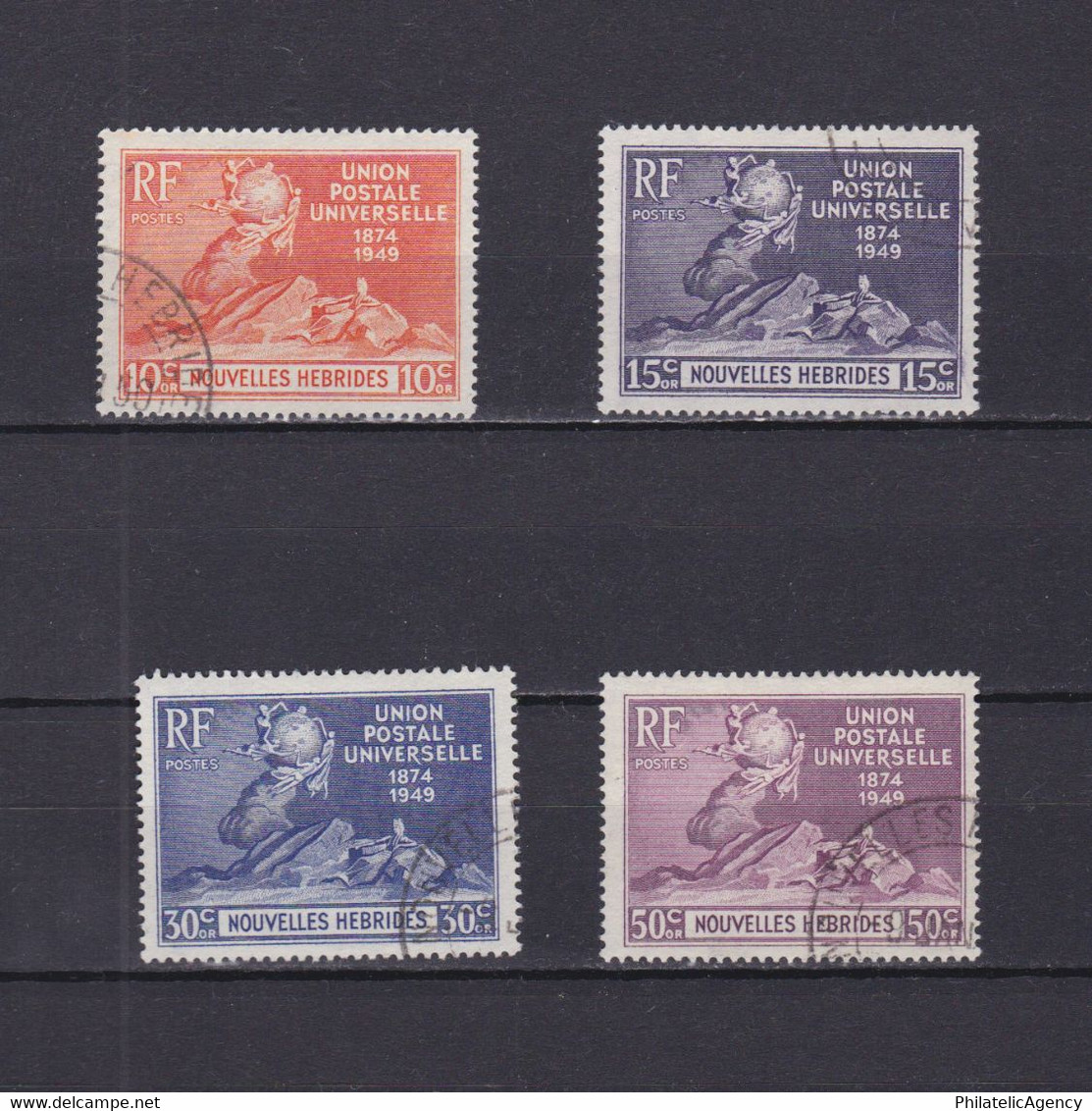 NEW HEBRIDES 1949, SG #64-67, UPU, Used - Usati