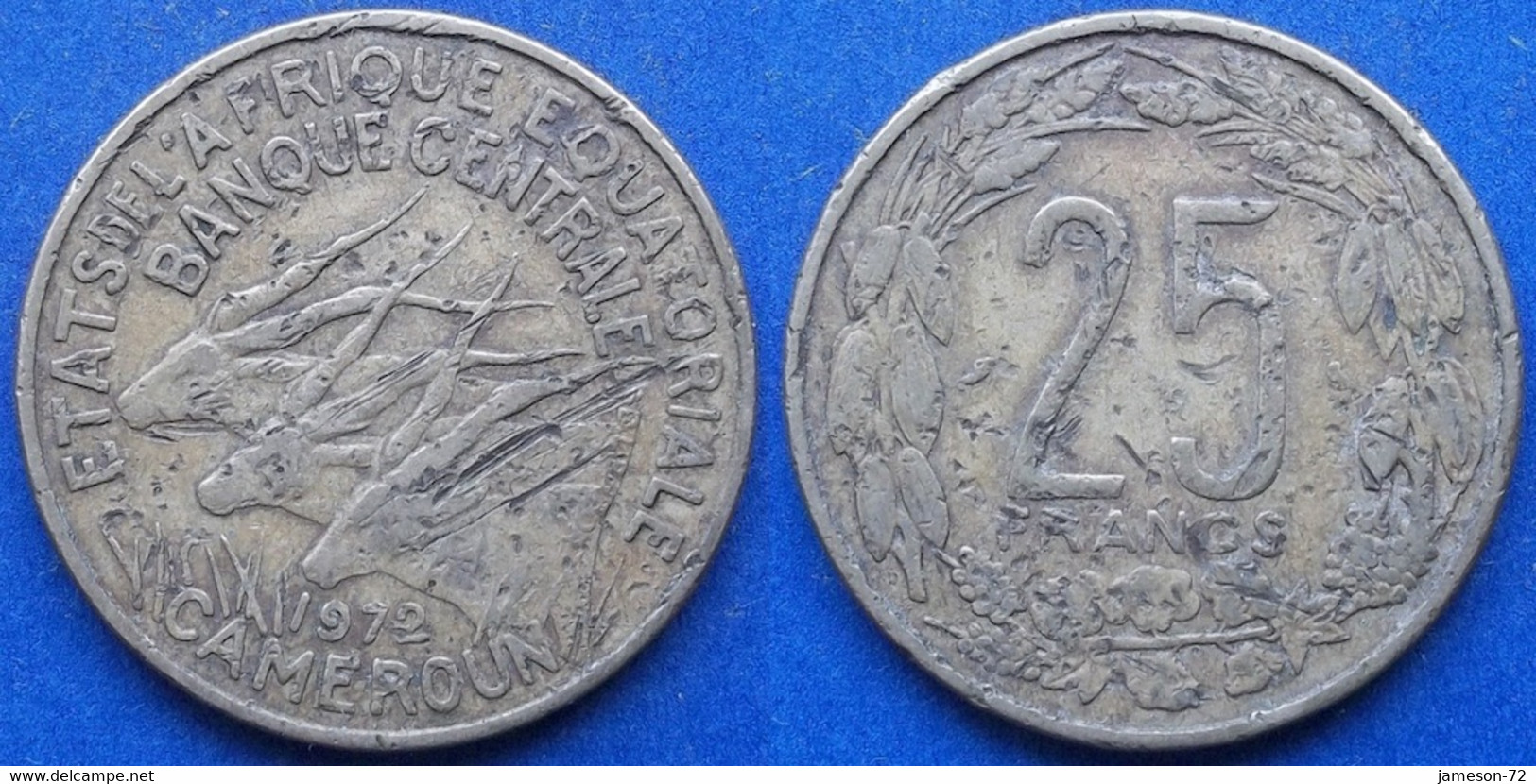 CAMEROON · EQUATORIAL AFRICAN STATES - 25 Francs 1972 KM# 4a Independent Republic (1960) - Edelweiss Coins - Cameroon